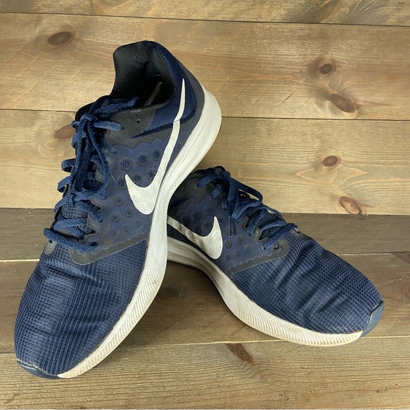 nike downshifter 7 mens size 13 shoes blue athletic running sneakers - Picture 3 of 8